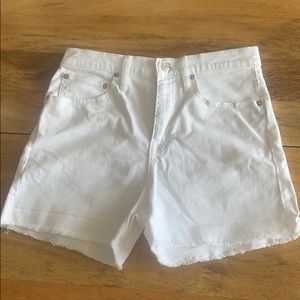 JCrew White Denim Cut-off shorts 4” inseam